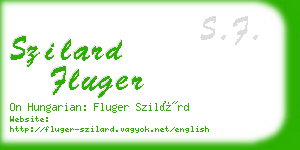szilard fluger business card